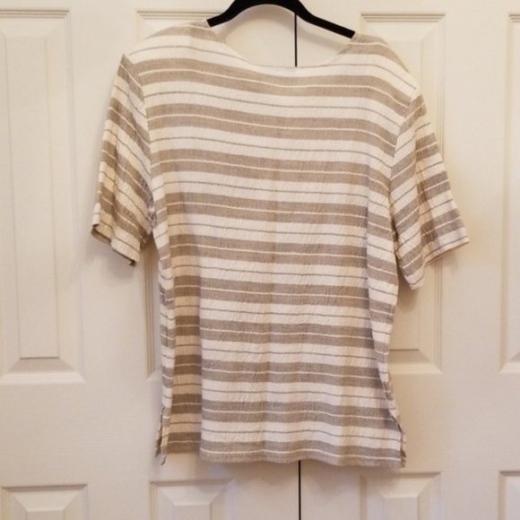 Striped round neck top - Picture 2 of 4